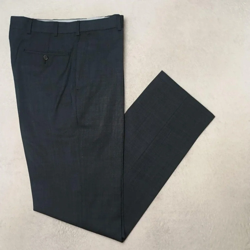 Brooks Brothers Pants Men 34x34 Gray Fitzgerald 1818 Slim Wool Mohair Dress Suit